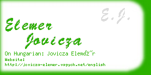 elemer jovicza business card